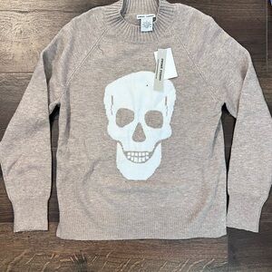 Beige Skull Sweater